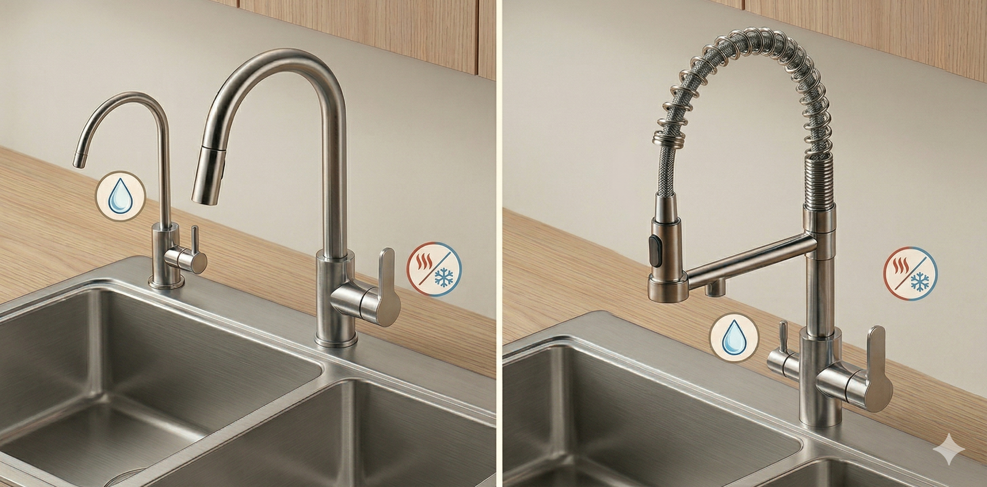 Comparaison entre robinet dédié et mitigeur 3 voies du Glouglou OSMO ONE